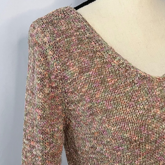 Talbots Multicolored V-Neck Sweater Sz S - Picture 5 of 10
